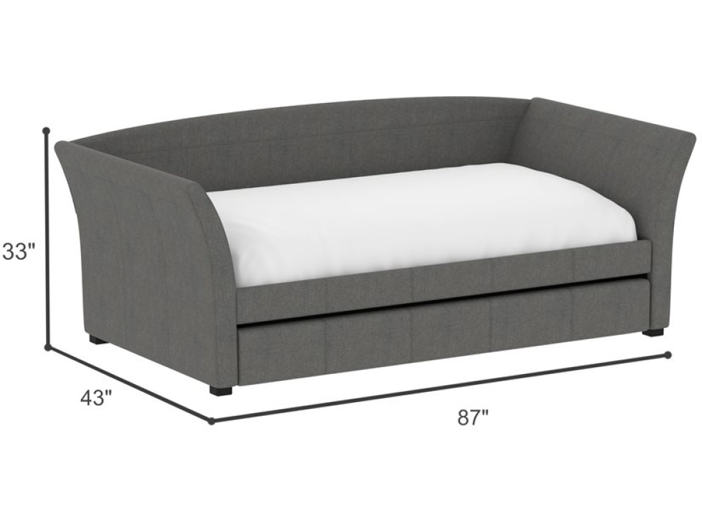 Complete Day Bed W /  Trundle - Light Gray - image 12