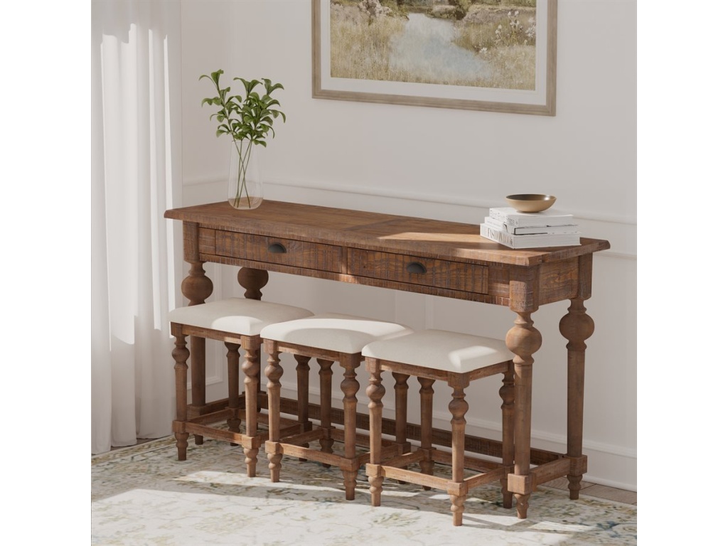 Console Table W / 3 Stools - image 12
