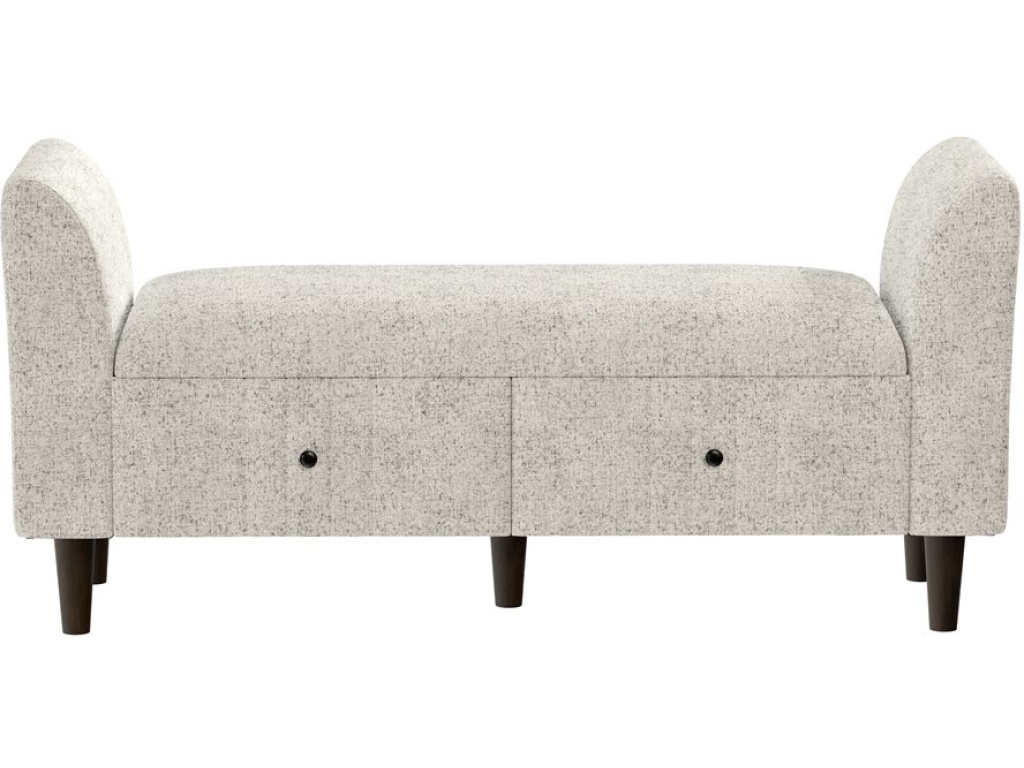 Ottoman W /  2 Storage Drawers - Oatmeal - image 2