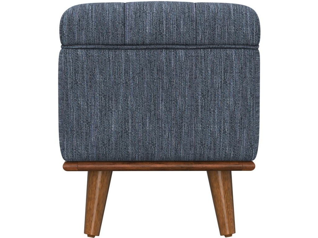 Storage Ottoman W /  Wood Trim - Navy - image 3