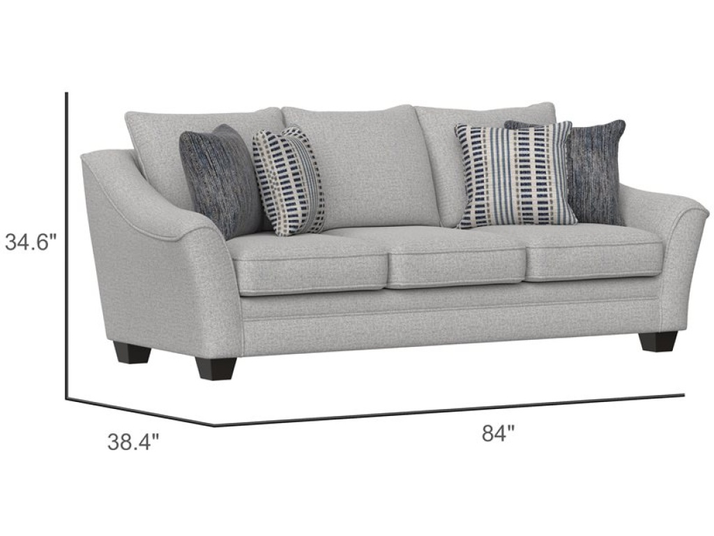Sofa W /  4 Pillows - Gray - image 4
