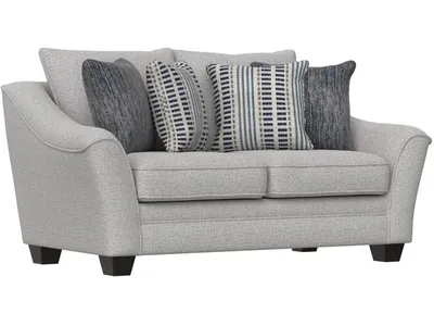 Loveseat W /  4 Pillows - Gray