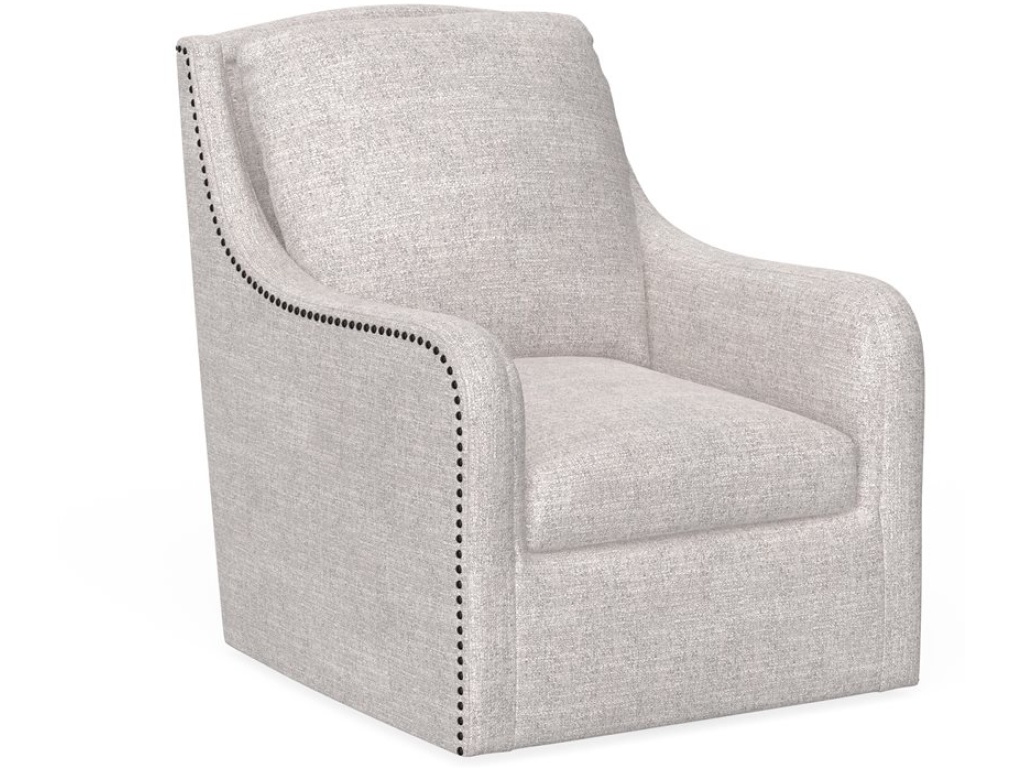 Swivel Chair W /  Nailheads - Cream - main image