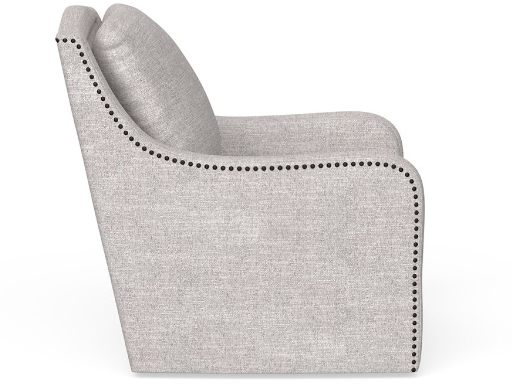 Swivel Chair W /  Nailheads - Cream - image 2