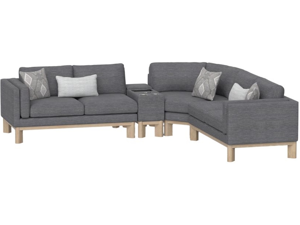 Maeve - 4Pc Sectional W /  5 Pillows - Gray - main image