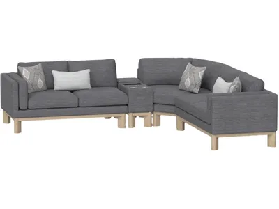 Maeve - 4Pc Sectional W /  5 Pillows - Gray
