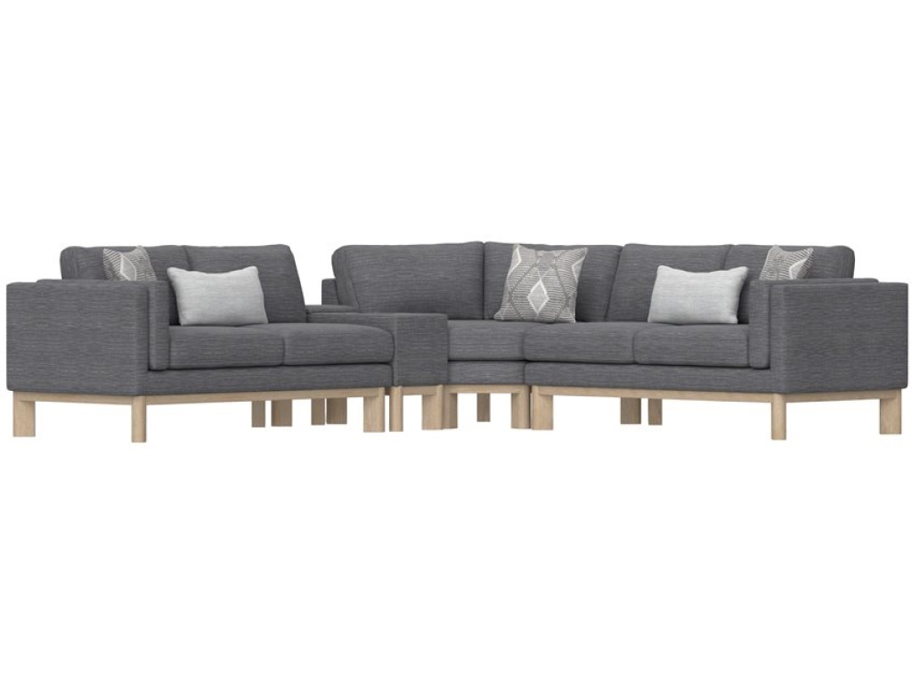 Maeve - 4Pc Sectional W /  5 Pillows - Gray - image 2