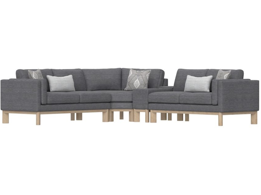 Maeve - 4Pc Sectional W /  5 Pillows - Gray - image 3