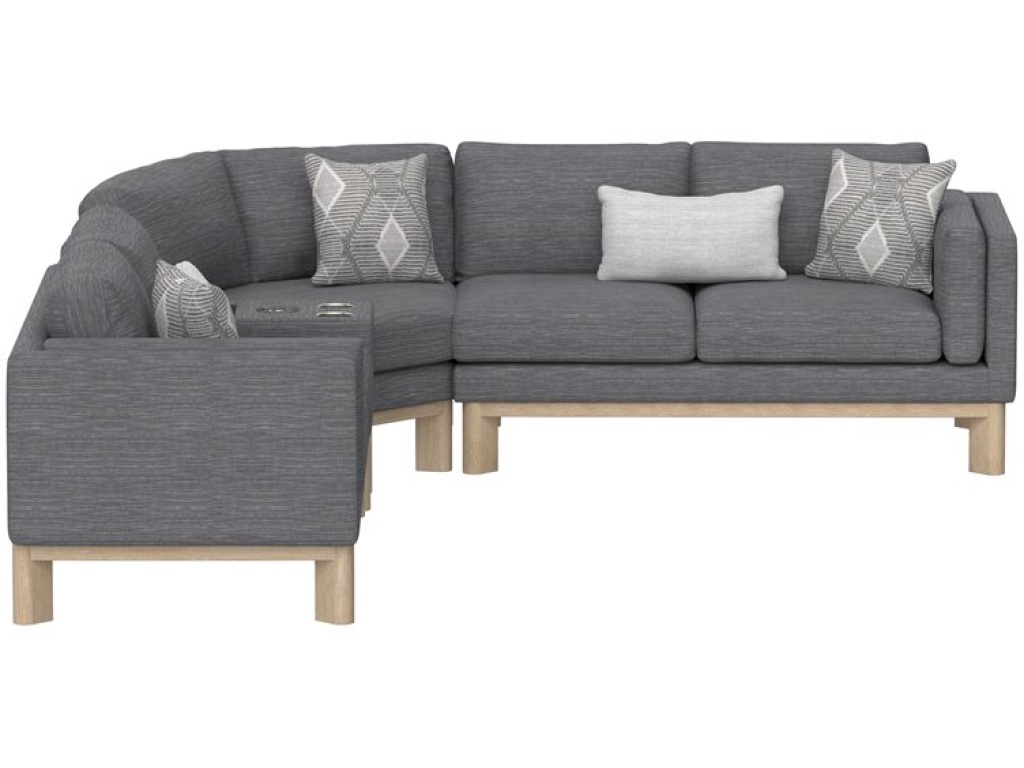 Maeve - 4Pc Sectional W /  5 Pillows - Gray - image 4