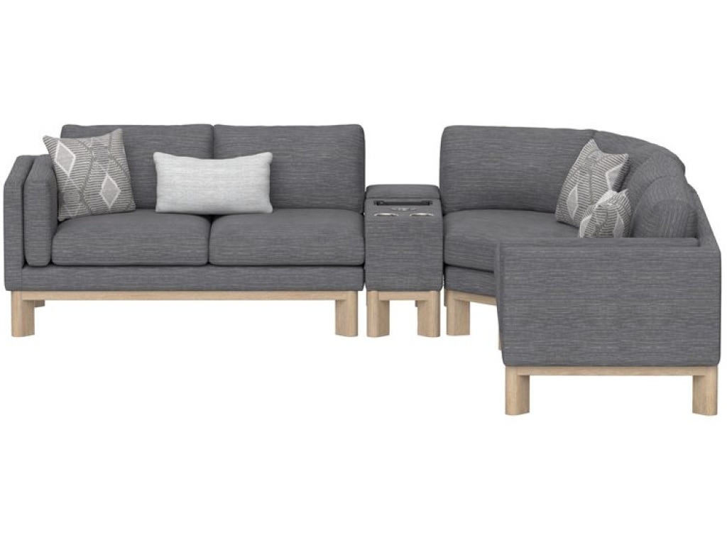 Maeve - 4Pc Sectional W /  5 Pillows - Gray - image 5