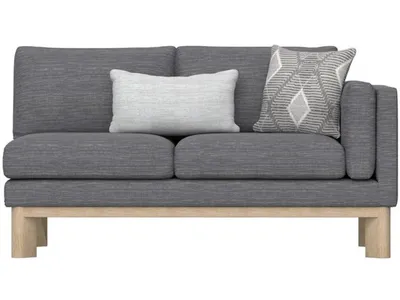 Rsf Loveseat W /  1 Kidney And 1 Square Pillow - Gray - Alternative View