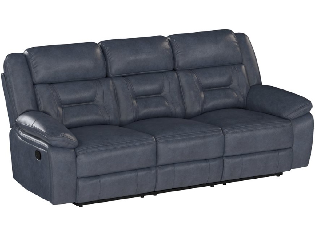 Manual Sofa - Blue Leather - main image