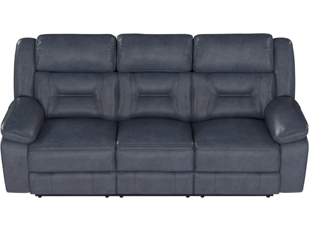 Manual Sofa - Blue Leather - image 1