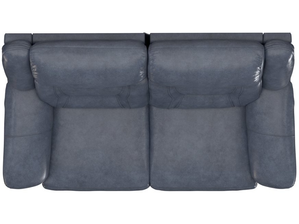 Manual Loveseat - Blue Leather - image 4
