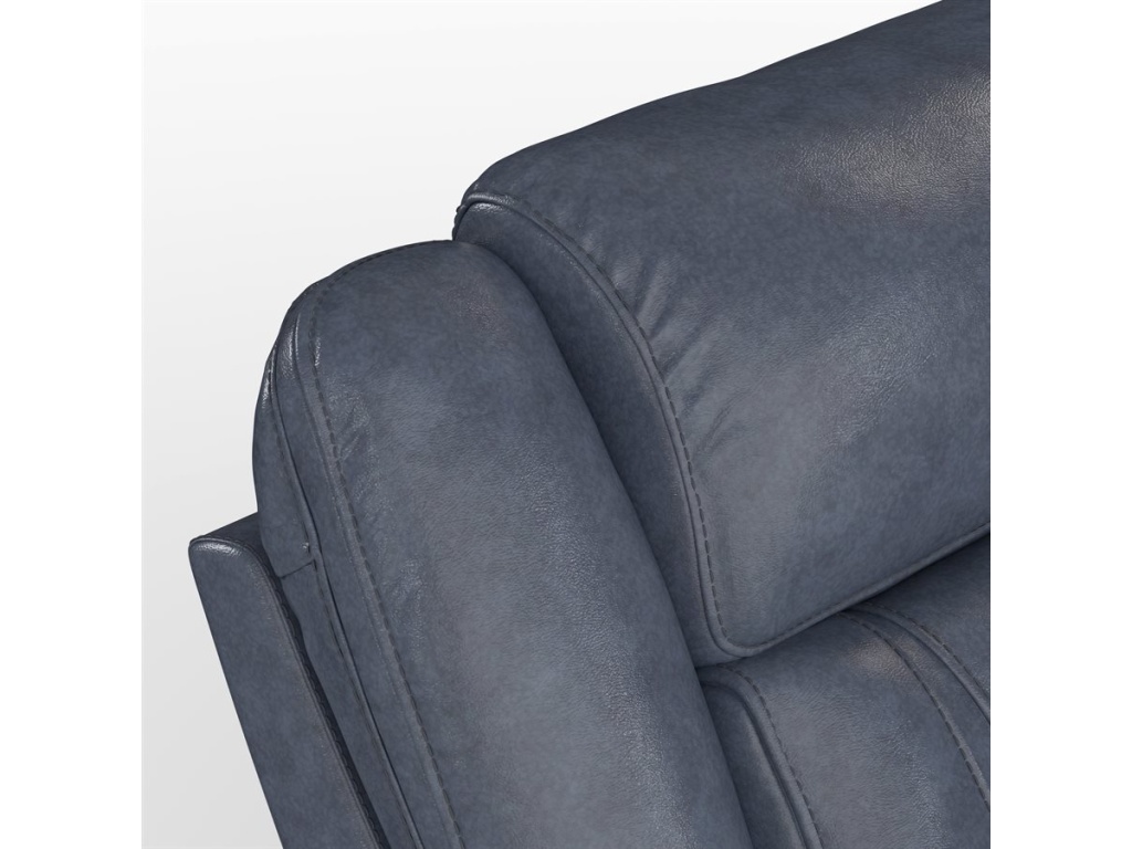 Manual Loveseat - Blue Leather - image 6