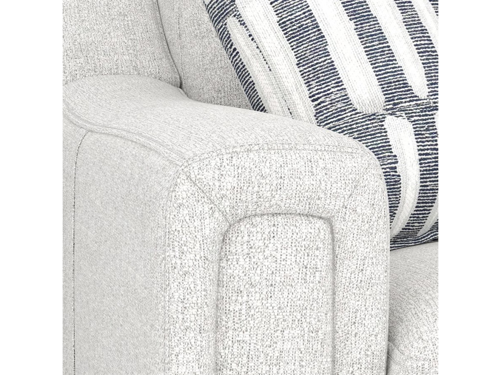 2P Sofa W /  Drop Down Table, Storage Drawer & 2 Pillows - Cream - image 5