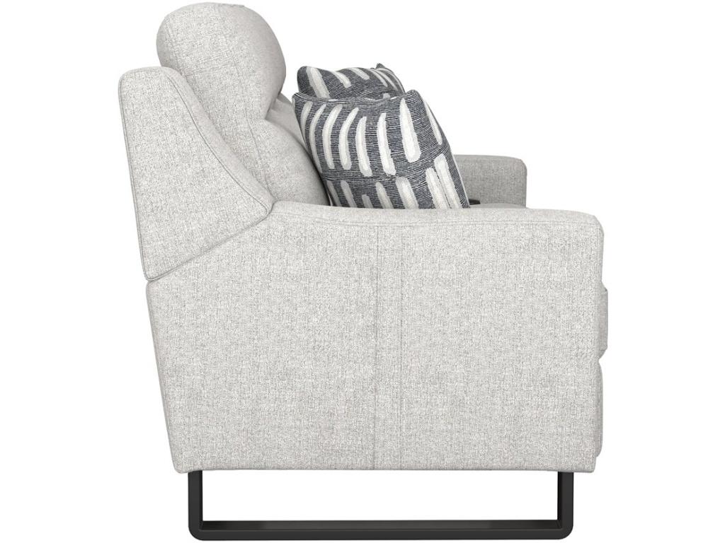 2P Sofa W /  Drop Down Table, Storage Drawer & 2 Pillows - Cream - image 2