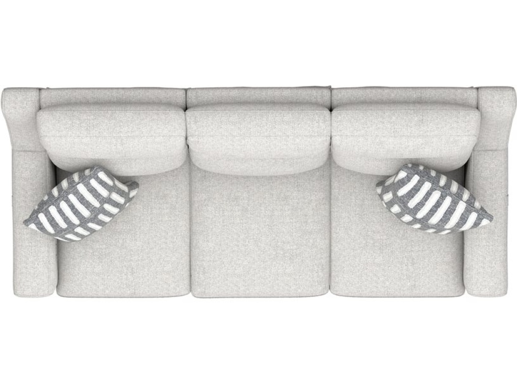 2P Sofa W /  Drop Down Table, Storage Drawer & 2 Pillows - Cream - image 4