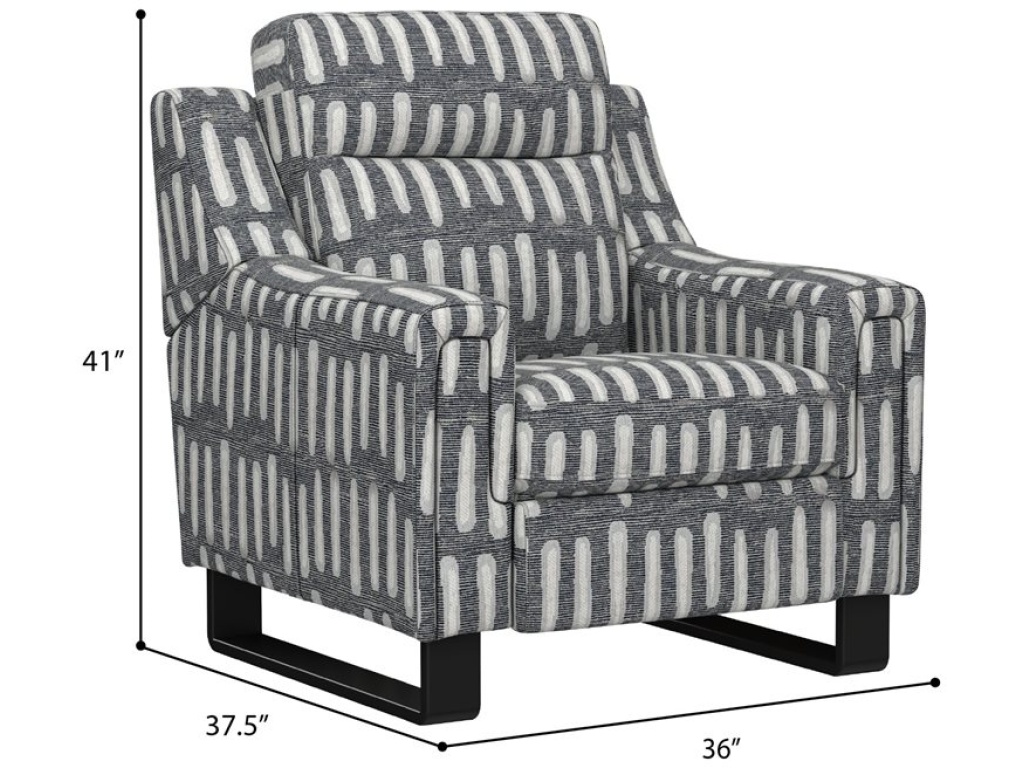 2P Recliner - Black Pattern - image 6