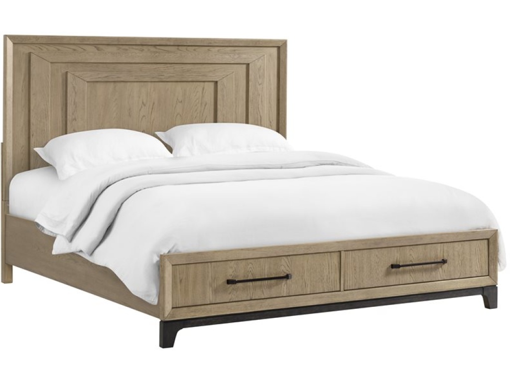 Complete Queen Panel Storage Bed - Caramel - main image