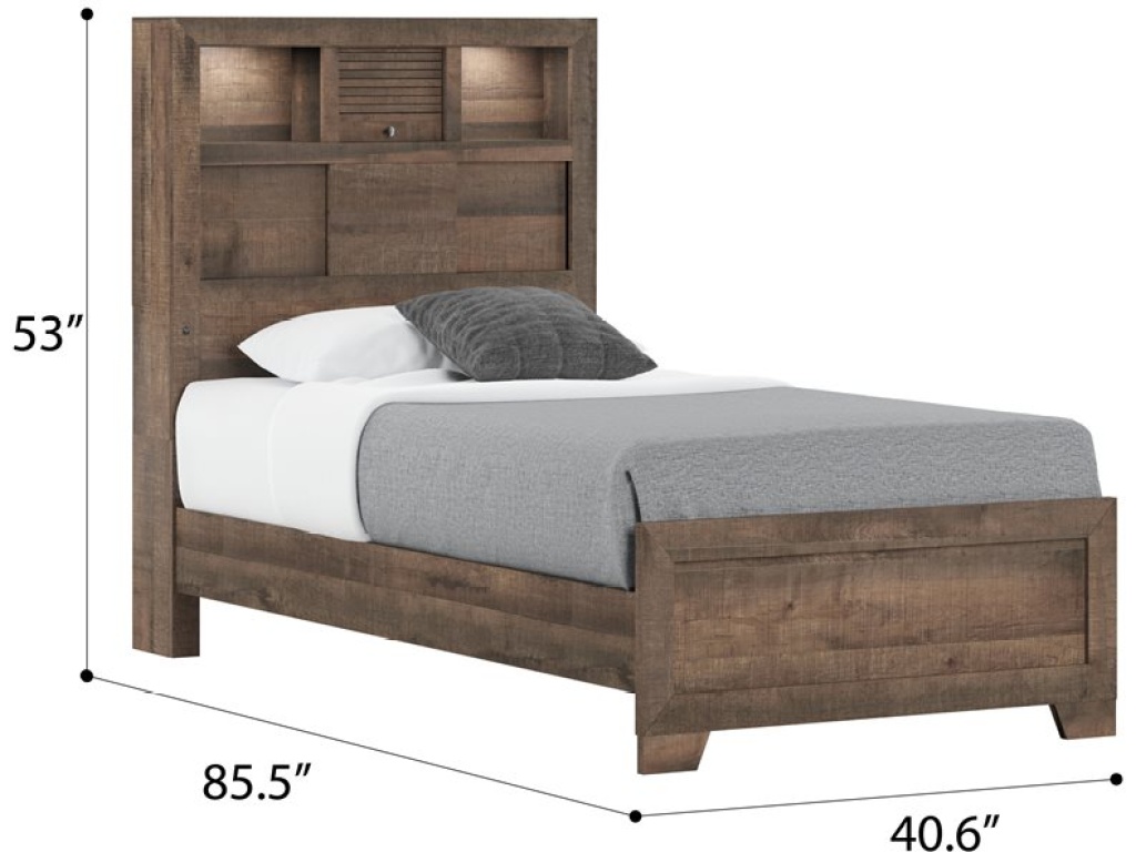 Complete Twin Bed - Brown - image 4