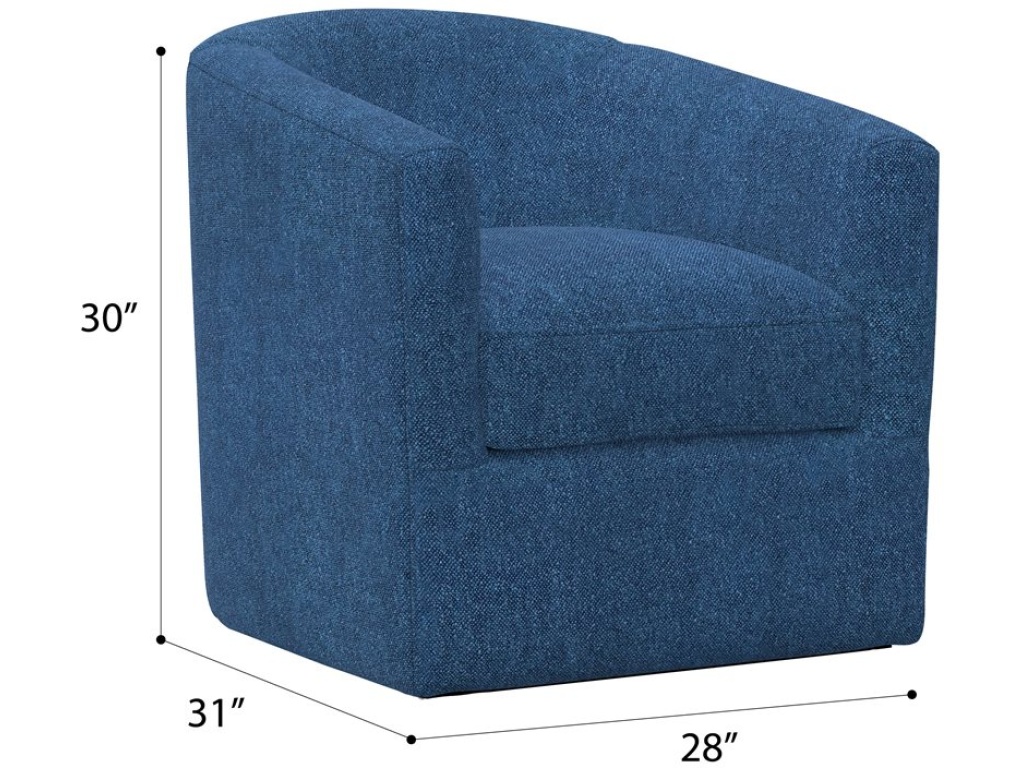 Swivel Chair - Navy Textured - image 6