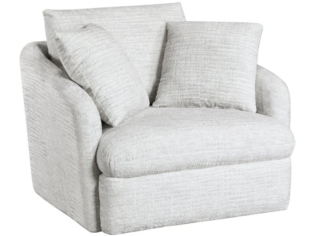 Swivel Chair W /  2 Pillows - White Fur - main image