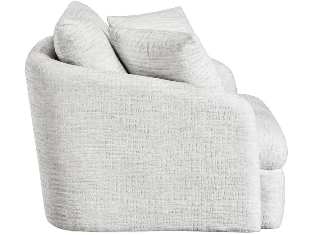 Swivel Chair W /  2 Pillows - White Fur - image 3