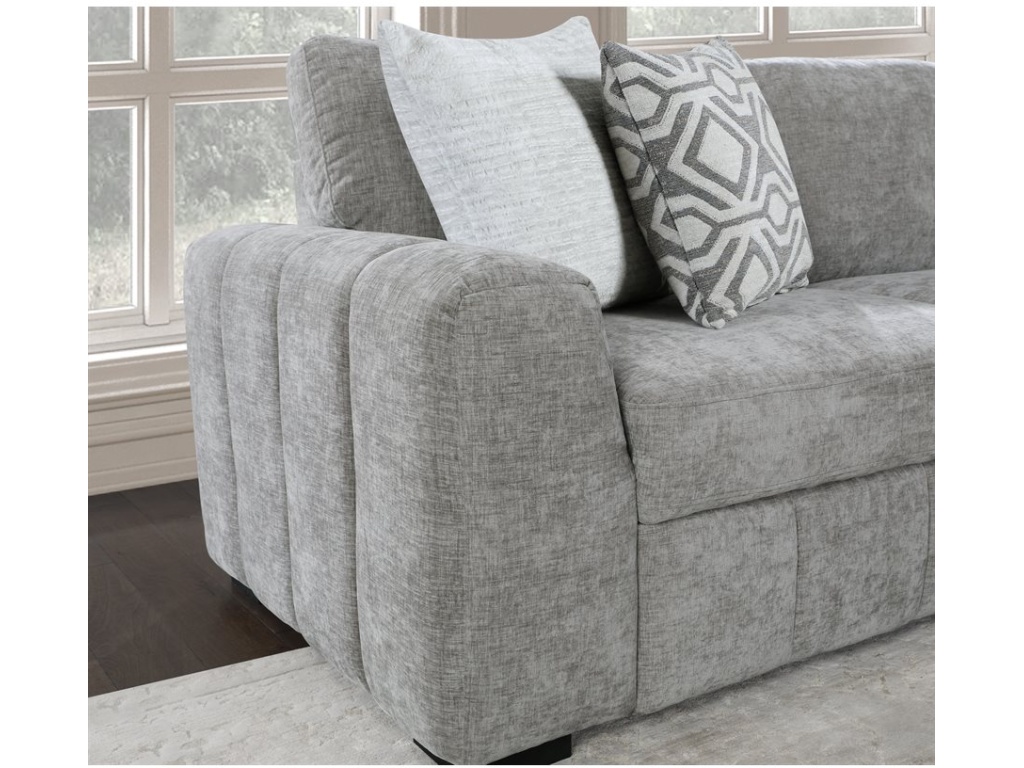 Ritchie - 4Pc Sectional W /  Pop Up Sleeper Loveseat, Storage Chaise & 6 Pillows - Gray - image 10