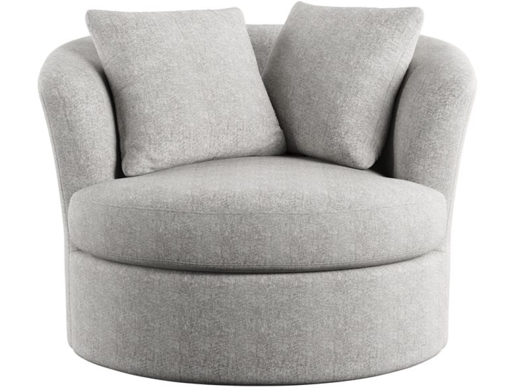 Swivel Chair W /  2 Pillows - Gray - image 1