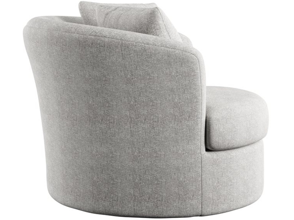Swivel Chair W /  2 Pillows - Gray - image 2