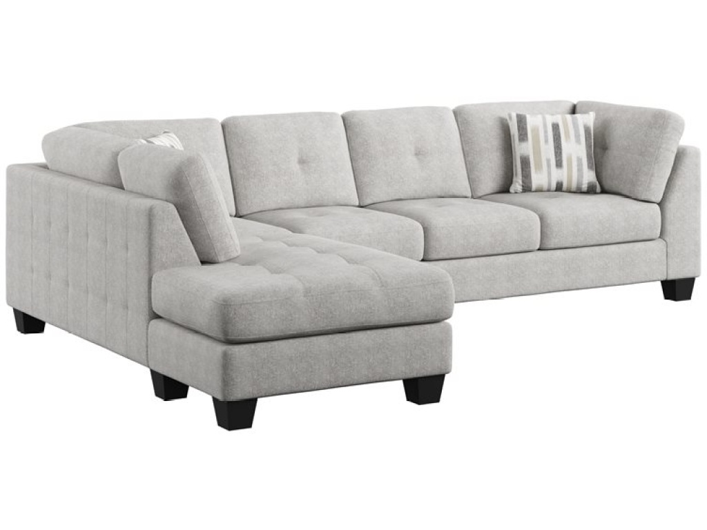 Myles - 2Pc Sectional W /  Lsf Chaise & Rsf Sofa & 2 Pillows - Gray - main image