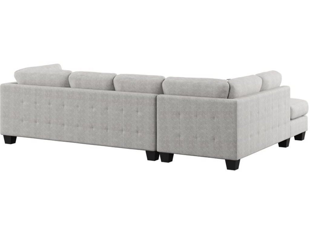 Myles - 2Pc Sectional W /  Lsf Chaise & Rsf Sofa & 2 Pillows - Gray - image 3