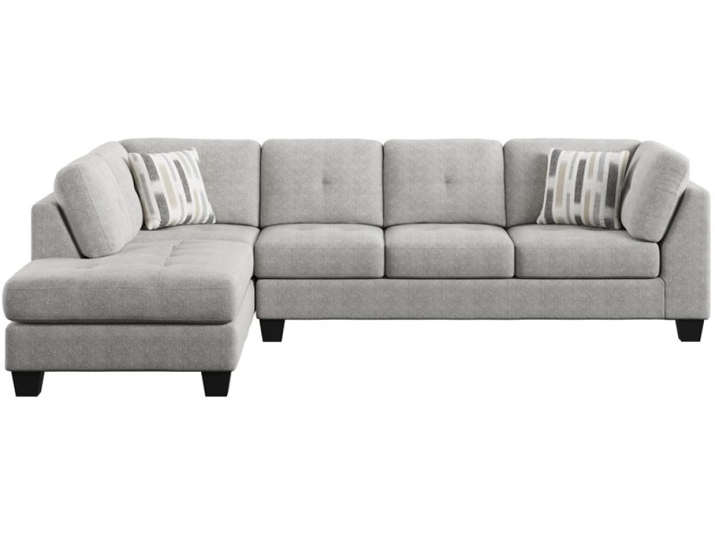 Myles - 2Pc Sectional W /  Lsf Chaise & Rsf Sofa & 2 Pillows - Gray - image 1
