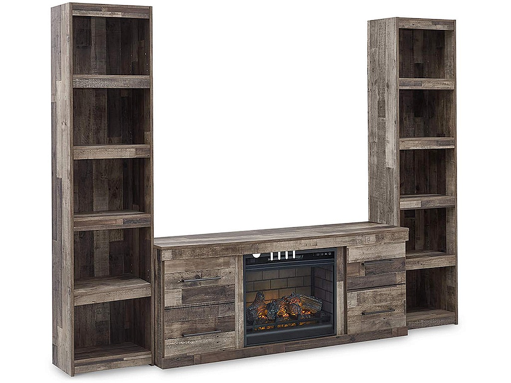 Derekson 3-Piece Entertainment Center with Electric Fireplace - main image