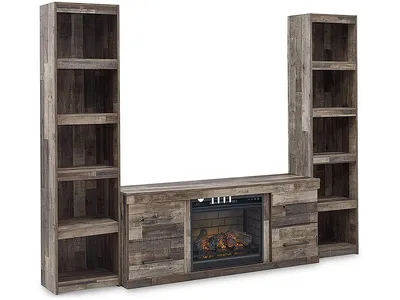 Derekson 3-Piece Entertainment Center with Electric Fireplace