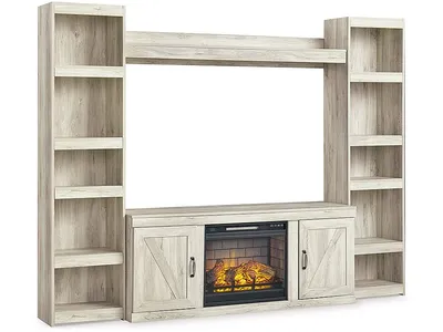 Bellaby 4-Piece Entertainment Center with Electric Fireplace