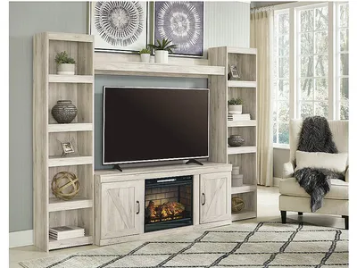 Bellaby 4-Piece Entertainment Center with Electric Fireplace