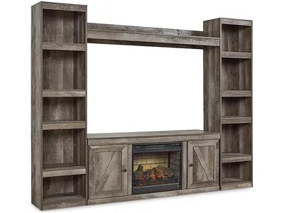 Wynnlow 4-Piece Entertainment Center with Electric Fireplace