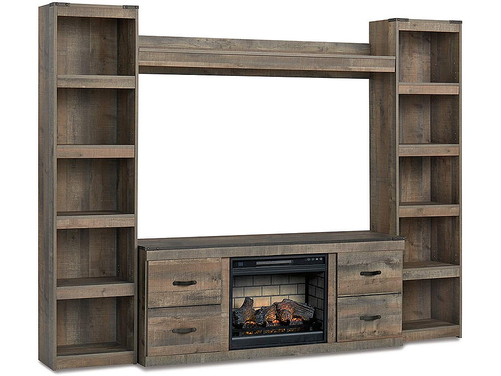 Trinell 4-Piece Entertainment Center with Electric Fireplace - main image