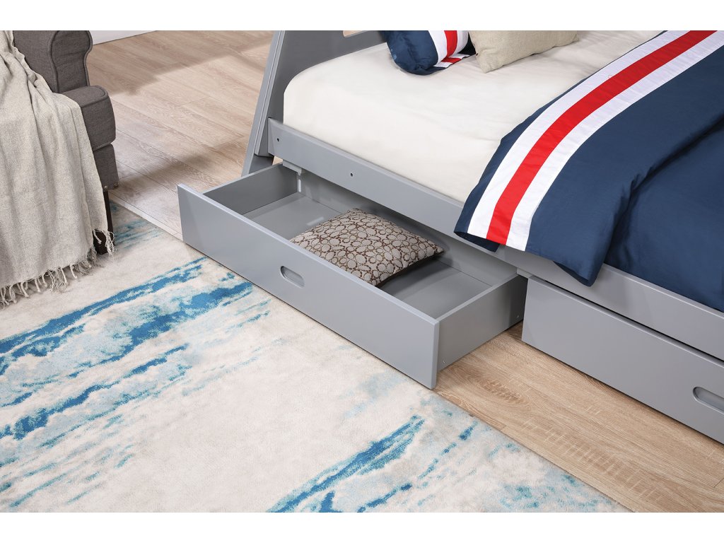 Twin/Full Bunk Bed, Gray - image 2
