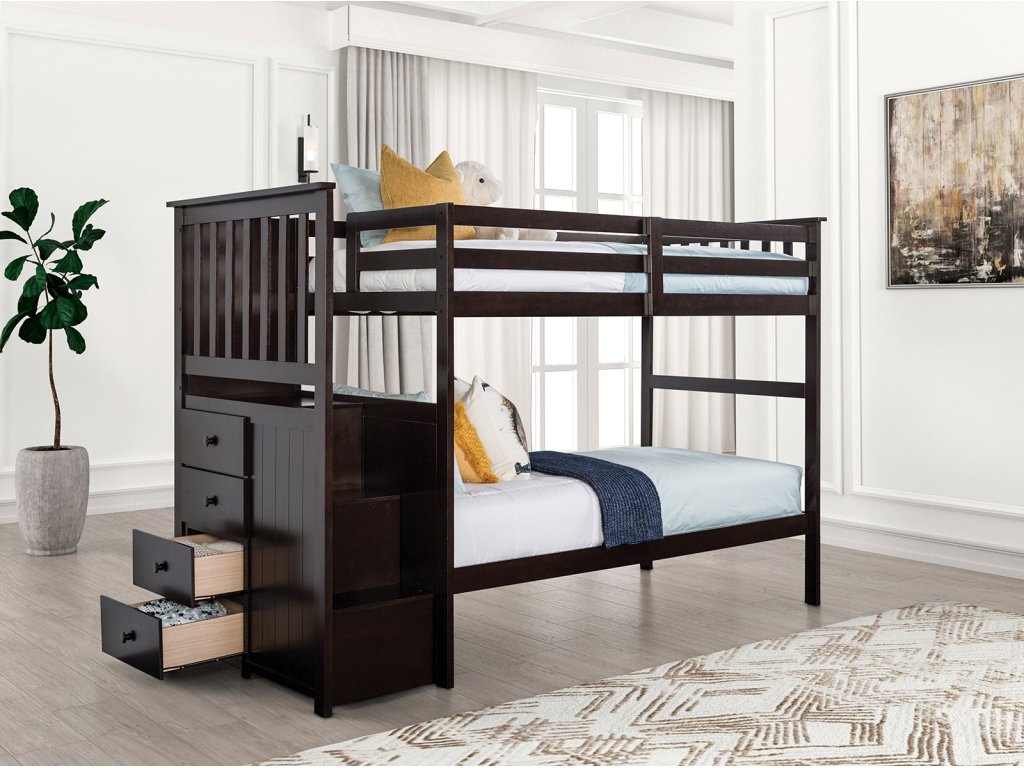 Twin/Twin Bunk Bed, Espresso - main image