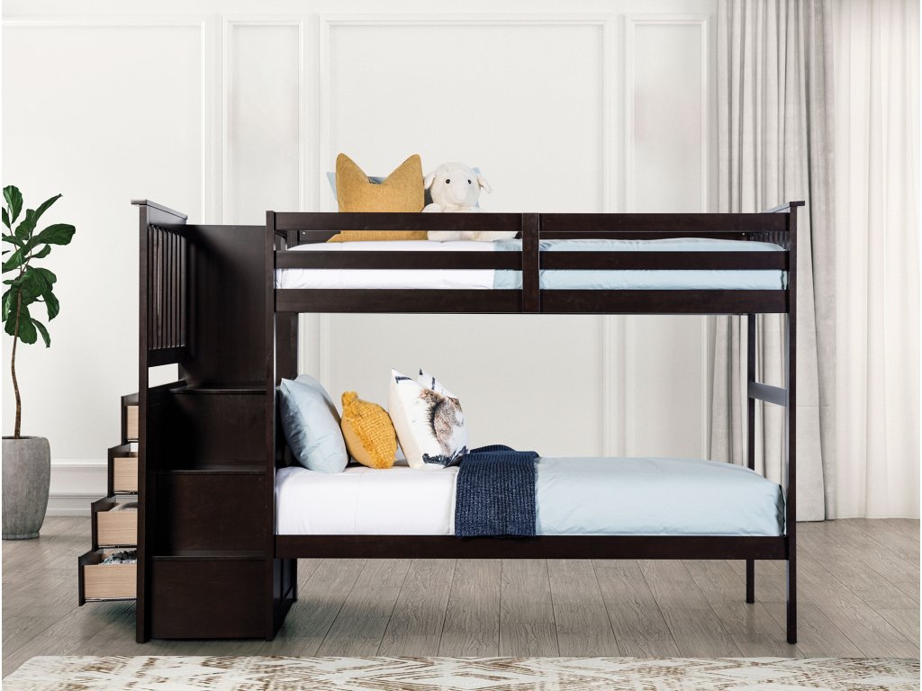 Twin/Twin Bunk Bed, Espresso - image 1