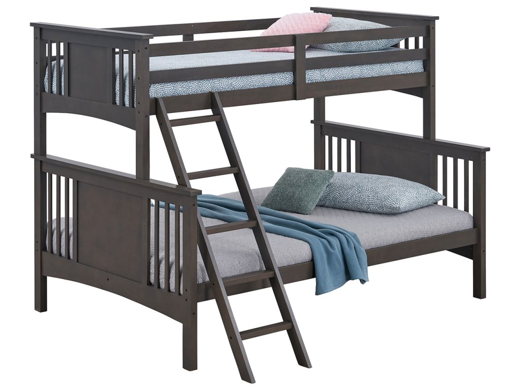 Twin/Full Bunk Bed, Stain Gray - image 1