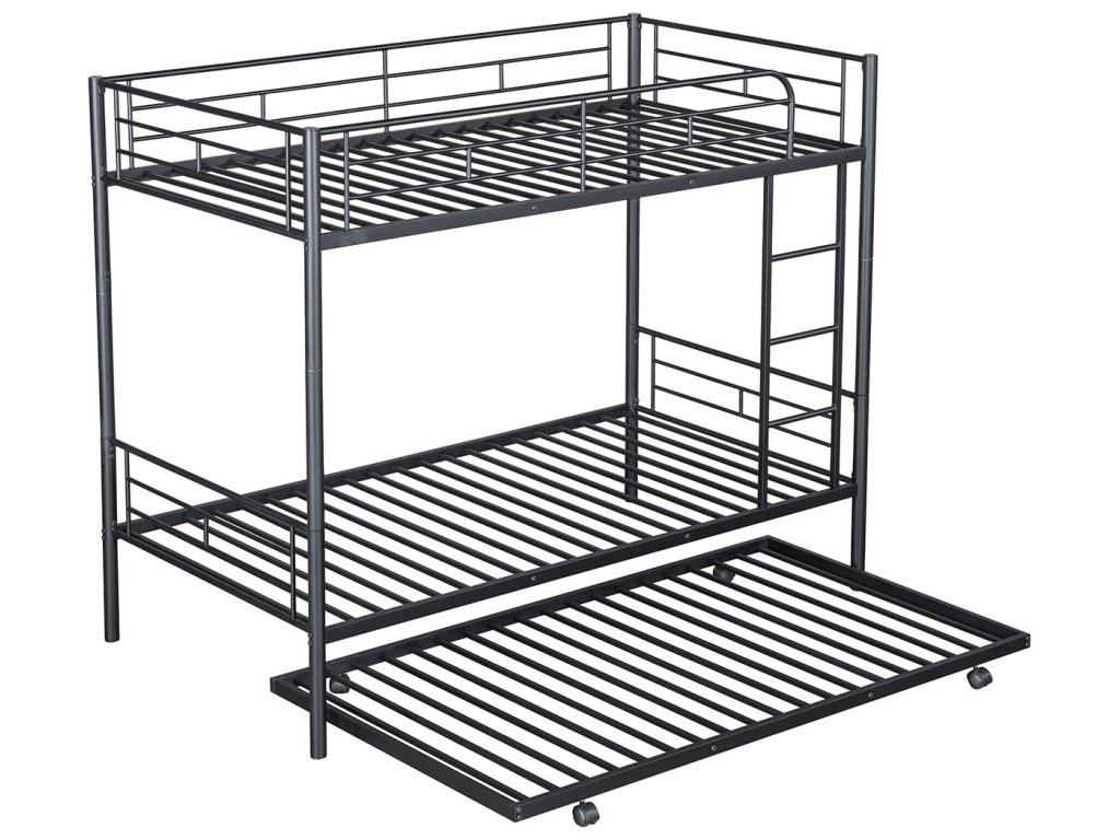 Twin/Twin Bunk Bed (K/D) + Trundle, Black - image 4