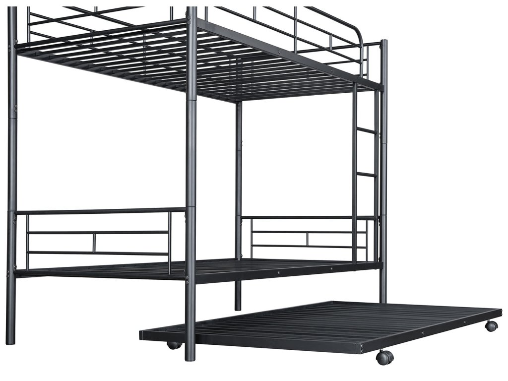 Twin/Twin Bunk Bed (K/D) + Trundle, Black - image 5