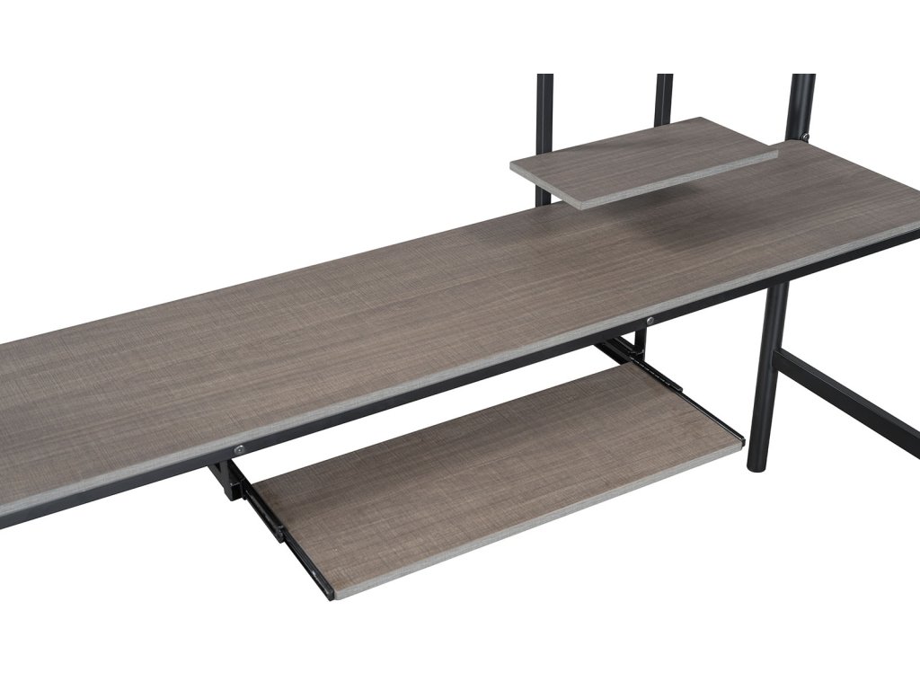 Twin Loft Bed (K/D), Black - image 1