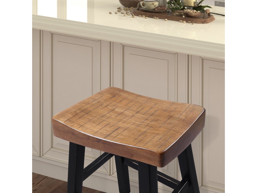 29" Stool, (2/CTN), Oak/Black - image 2