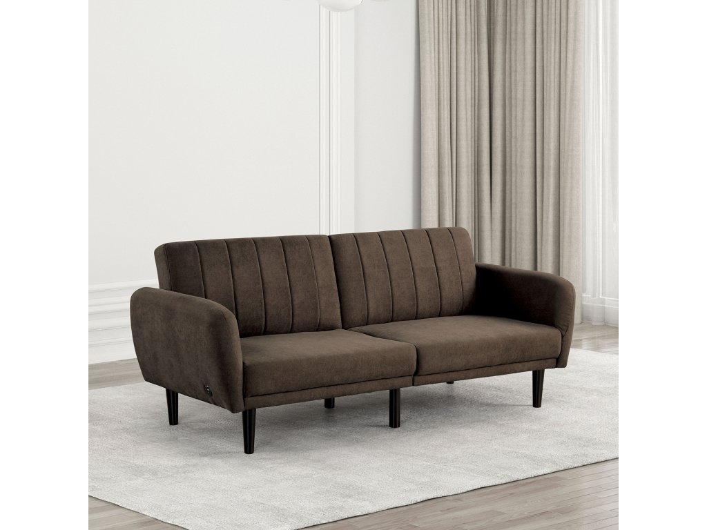 Futon Sofa, Brown - main image