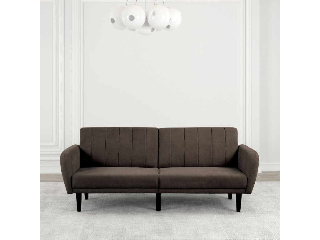 Futon Sofa, Brown - image 1